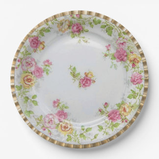Assiettes En Carton Plaques à papier de réception en plein air florale