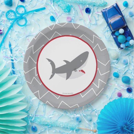 Assiettes En Carton Plaques à papier de requin (Fête)