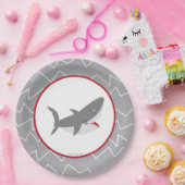 Assiettes En Carton Plaques à papier de requin (Fête)