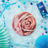 Assiettes En Carton Plaques à papier de rose de rose (Fête)