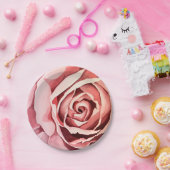 Assiettes En Carton Plaques à papier de rose de rose (Fête)