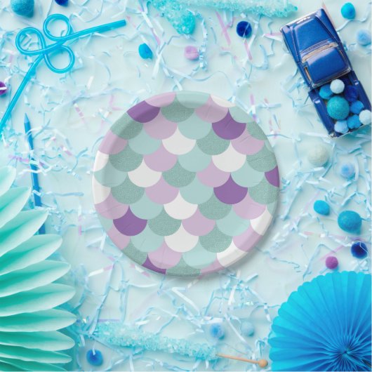 Assiettes En Carton Plaques à papier de sirène (Fête)