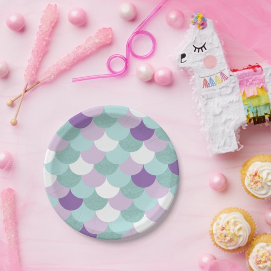 Assiettes En Carton Plaques à papier de sirène (Fête)