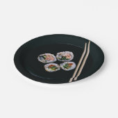 Assiettes En Carton Plaques à papier de sushi (Angle)
