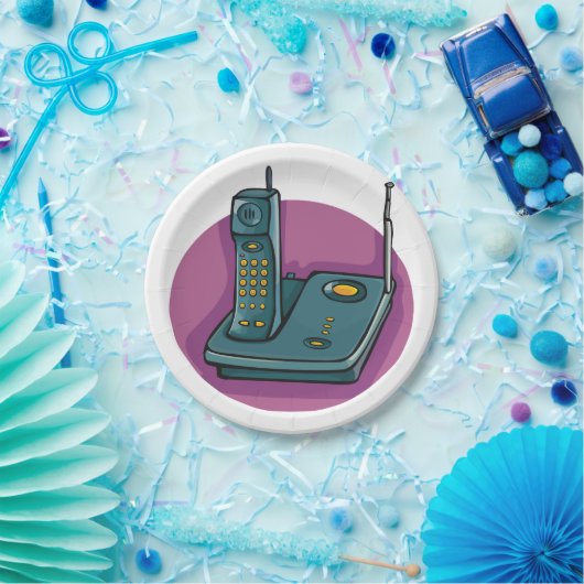 Assiettes En Carton Plaques à papier de téléphone et de répondeur (Fête)