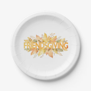Assiettes En Carton Plaques à papier de thanksgiving de Friendsgiving