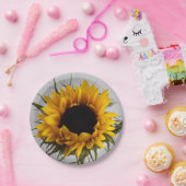 Assiettes En Carton Plaques à papier de tournesol (Fête)