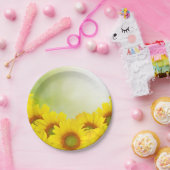 Assiettes En Carton Plaques à papier de tournesols (Fête)