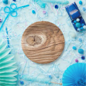 Assiettes En Carton Plaques à papier de trou en bois de grain (Fête)