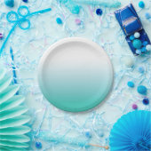 ASSIETTES EN CARTON PLAQUES À PAPIER DE TURQUOISE D'OMBRE (Fête)