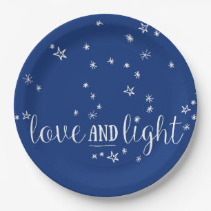Assiettes En Carton Plaques à papier de vacances d'amour et de lumiè