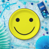 Assiettes En Carton Plaques à papier de visage heureux (Fête)