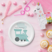 Assiettes En Carton Plaques à papier de voitures de train (Fête)