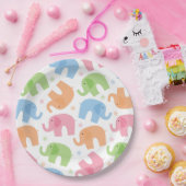 Assiettes En Carton Plaques à papier d'éléphants (Fête)