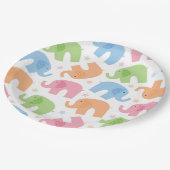 Assiettes En Carton Plaques à papier d'éléphants (Angle)
