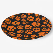 Assiettes En Carton Plaques à papier d'empreinte de patte (Angle)