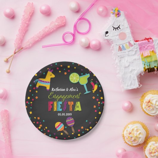 Assiettes En Carton Plaques à papier d'Engagment de fiesta (Fête)