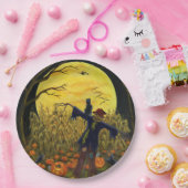 Assiettes En Carton Plaques à papier d'épouvantail de Halloween (Fête)