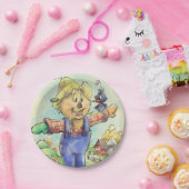 Assiettes En Carton Plaques à papier d'épouvantail mignon (Fête)