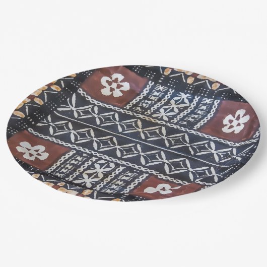 Assiettes En Carton Plaques à papier d'impression de tissu de Tapa des (Angle)