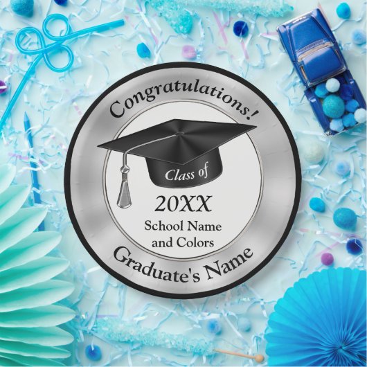 Assiettes En Carton Plaques à papier d'obtention du diplôme (Fête)