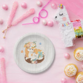 Assiettes En Carton Plaques à papier douces de baby shower de chiot et (Fête)