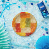 Assiettes En Carton plaques à papier d'ours gommeux (Fête)