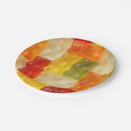 Assiettes En Carton plaques à papier d'ours gommeux (Angle)