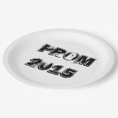 Assiettes En Carton Plaques à papier du bal d'étudiants 2015 (Angle)