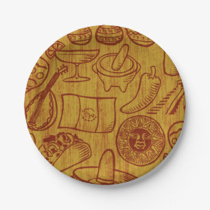 Assiettes En Carton Plaques à papier du Mexique de fiesta