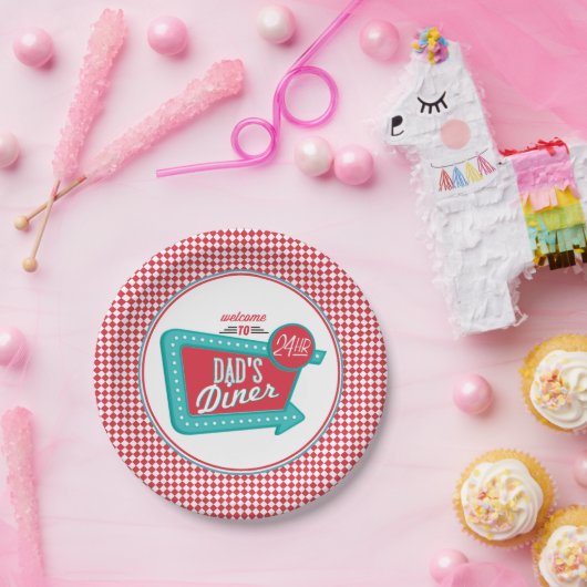 Assiettes En Carton Plaques à papier du wagon-restaurant du papa - (Fête)