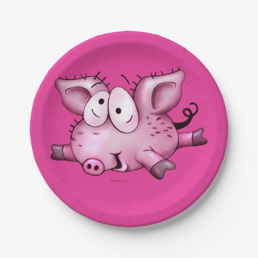 Assiettes En Carton Plaques à papier faites sur commande 7 de porc de (Devant)
