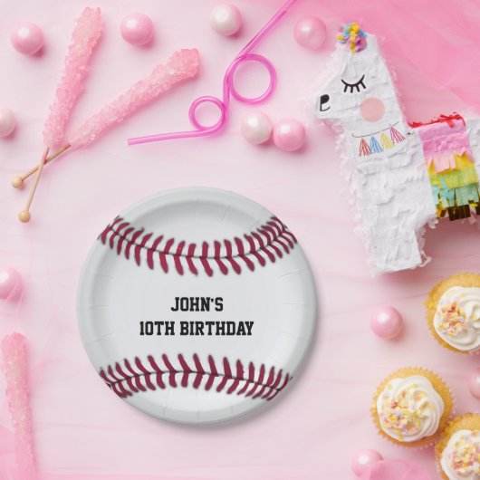 Assiettes En Carton Plaques à papier faites sur commande de base-ball (Fête)