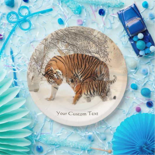 Assiettes En Carton Plaques à papier faites sur commande de tigres (Fête)