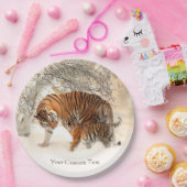 Assiettes En Carton Plaques à papier faites sur commande de tigres (Fête)