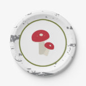 Assiettes En Carton Plaques à papier féeriques de région boisée (Devant)