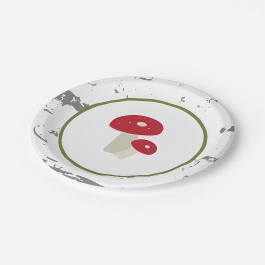 Assiettes En Carton Plaques à papier féeriques de région boisée (Angle)