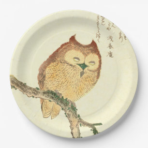 Assiettes En Carton Plaques à papier japonaises vintages de beaux-art