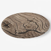 Assiettes En Carton Plaques à papier jetables âgées rustiques de grain (Angle)