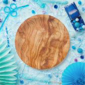 Assiettes En Carton Plaques à papier jetables de grain en bois olive (Fête)