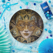 Assiettes En Carton Plaques à papier jetables de mascarade de carnaval (Fête)