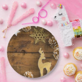 Assiettes En Carton Plaques à papier jetables de scène rustique de (Fête)