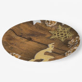 Assiettes En Carton Plaques à papier jetables de scène rustique de (Angle)