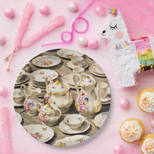 Assiettes En Carton Plaques à papier jetables de services à thé (Fête)