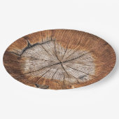 Assiettes En Carton Plaques à papier jetables de tronc en bois (Angle)