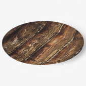 Assiettes En Carton Plaques à papier jetables en bois foncées (Angle)