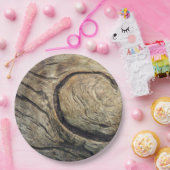 Assiettes En Carton Plaques à papier jetables en bois rustiques (Fête)