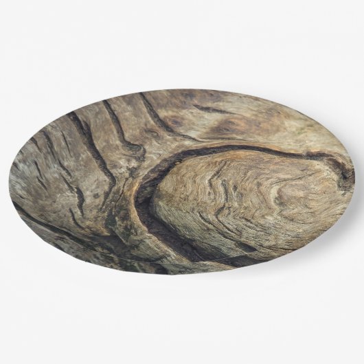 Assiettes En Carton Plaques à papier jetables en bois rustiques (Angle)