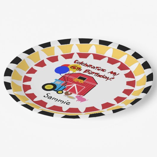 Assiettes En Carton Plaques à papier personnalisées de 6ème (Angle)