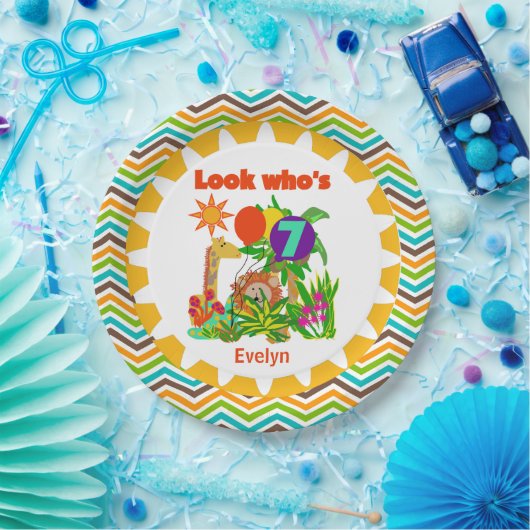 Assiettes En Carton Plaques à papier personnalisées de 7ème (Fête)